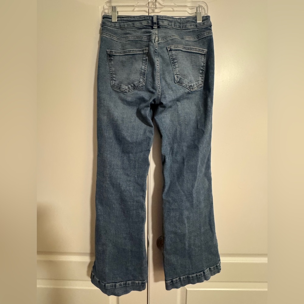 Pilcro Anthropologie Pocket High Rise Flare Blue Women's Jeans - Picture 6 of 11
